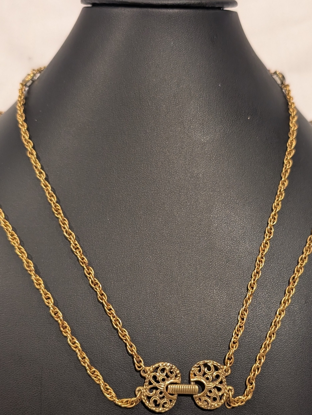 Gold Double-Strand Medallion Pendant Necklace - Women's Jewelry - Picture 2 of 8